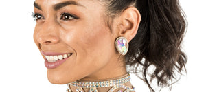 Teardrop - Rhinestone Ear Ring (4000)