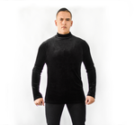 Men's Velvet Long Sleeve Dance Shirt (CW310)